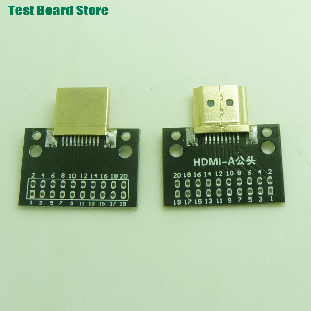 1Pce 19PHDMI male female testing board female plug connector HD connector HDMI with PCB testing male female data adapter board