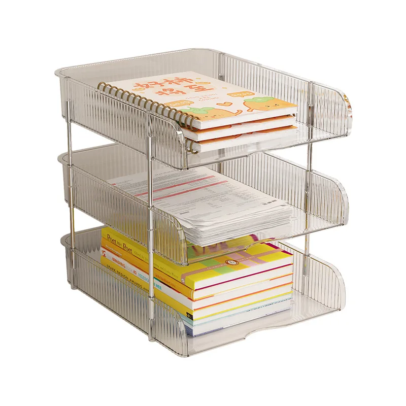 Book storage rack desk rack desktop storage box thickened multi-layer acrylic dormitory storage artifact