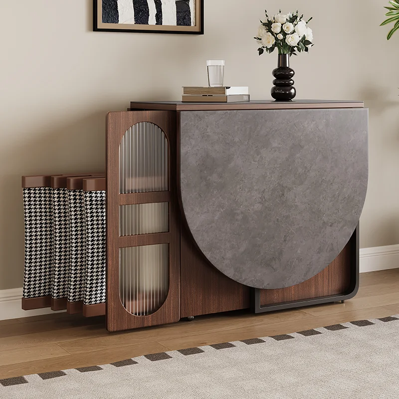 

Foldable Wabi Sabi Dining Tables Mid Century Space Saving Design Waterproof Dining Tables Unique Retro Столы Обеденные Furniture