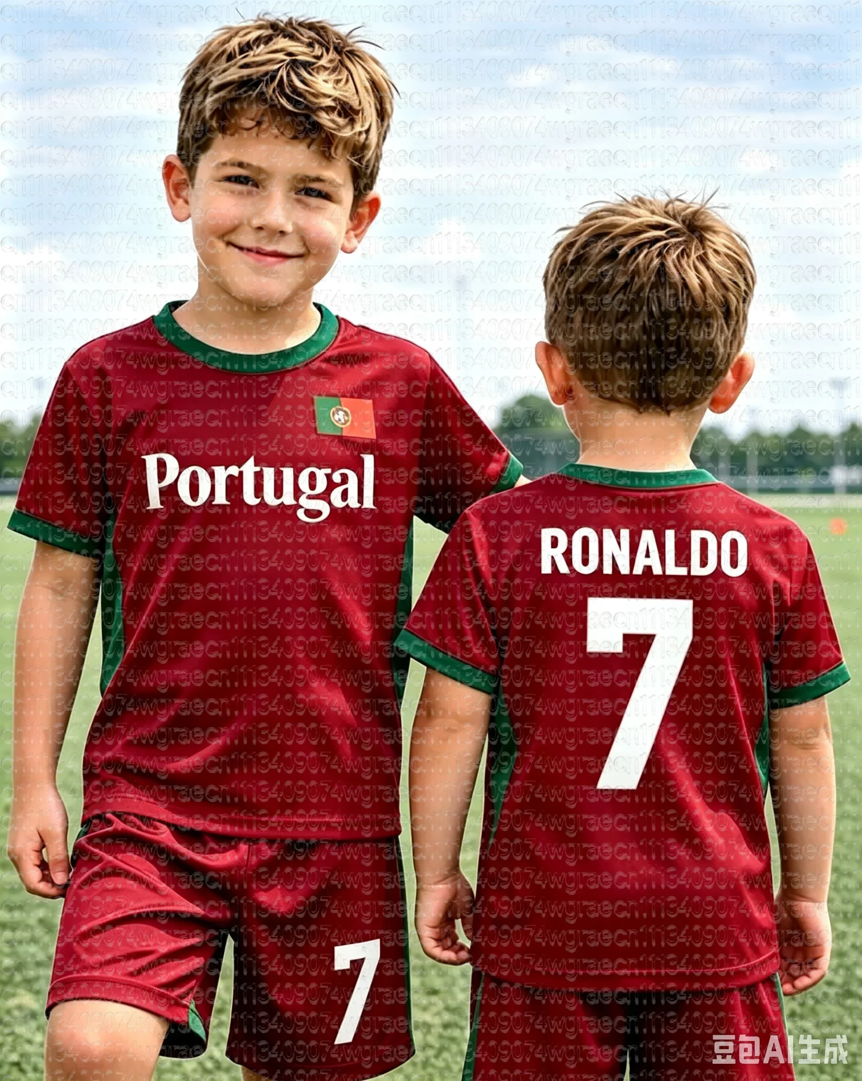 26 Jungen Ronaldo Nr. 7 Fußballtrikot T-Shirt Shorts Set Damen Herren Harajuku PORTUGAL Fan-Shirt Shorts Set Kinder Trainingsanzug 2-teiliges Set – Detail 7