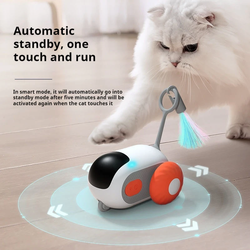 Funny Pets Intelligent Sports Car Remote Control Electric Cat Toys Self Hi Boredom Boredom Mice Teaser Cat Stick Cat Pet