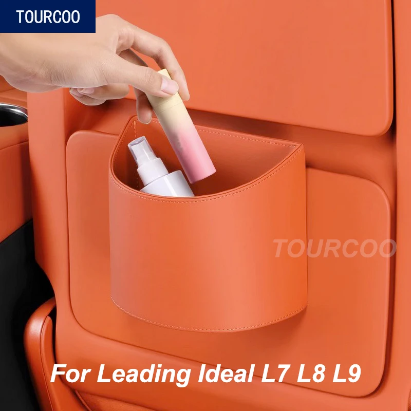 

For Leading Ideal Lixiang L7 L8 L9 2022 2023 Seat back Hanging Storage Trash Can Interior Styling Modified Accessories