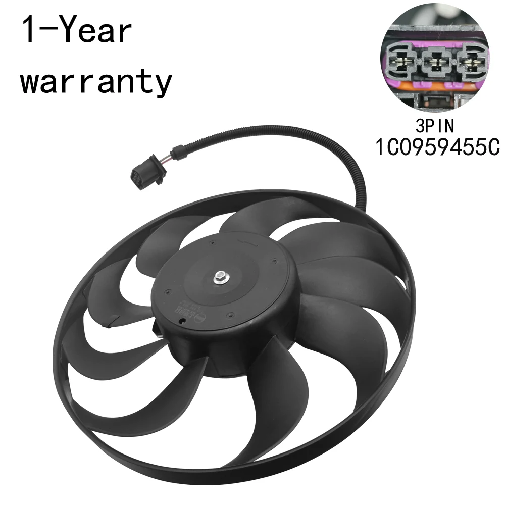 Electric fan 1C0959455C For VW Bora Polo/Derby/Vento-IND Golf beetle Jetta Audi A3 S3 TT Skoda Fabia Octavia Seat Leon Toledo