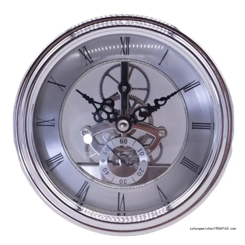 

28GF Stylish Clock Lens with Inlaid Craftsmanship Clear Perspective Clock Head 133mm Stylish Silver Appearance