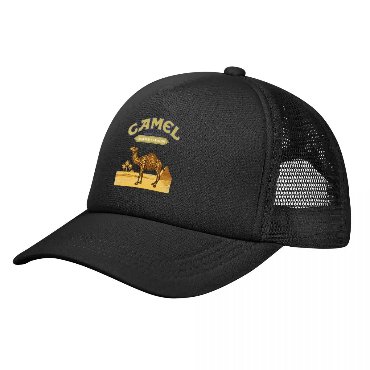 

Unisex Camel Cigarettes Trucker Cap Hip-Hop Mesh Baseball Cap Polyester 1931 Dad Hat Trucker Hat Breathable Sports Cap Spring