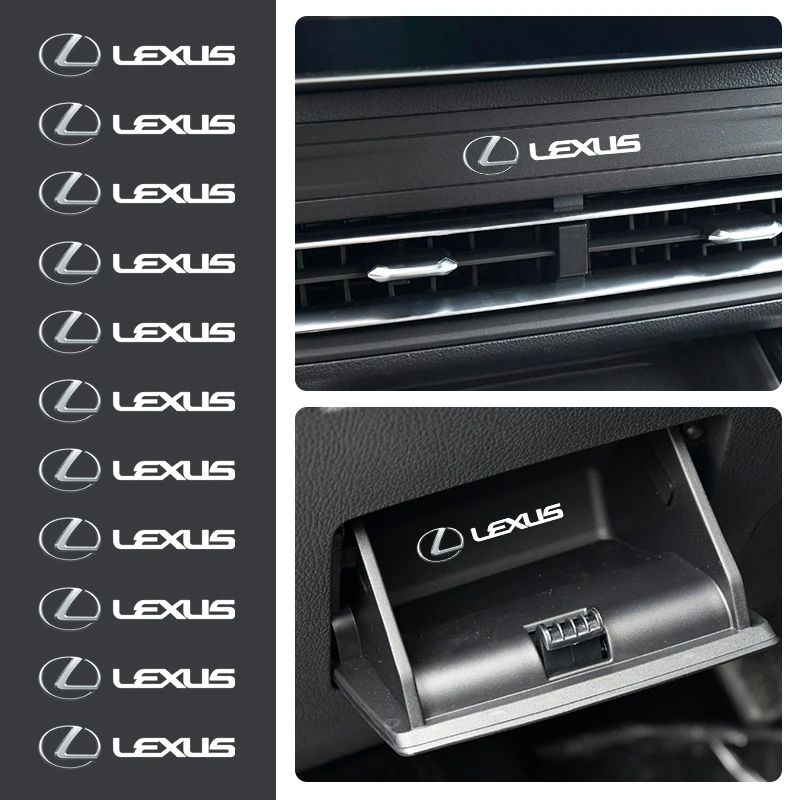 

1/2/5/10pcs Car Styling Emblems Stickers Interior Decoration Decal for Lexus ES300 RX330 RX300 GS300 IS250 IS200 CT200h NX RX