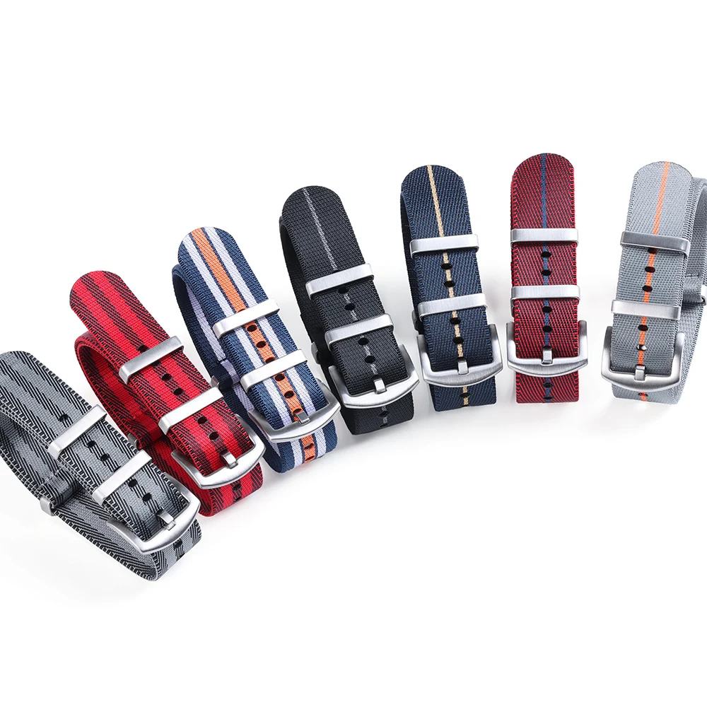 عالية الجودة حزام ساعة نيلون 18/20/22 مللي متر عالية الكثافة الأخضر الفرقة العسكرية عادية حزام الساعات الجيش الرياضة سوار استبدال حزام