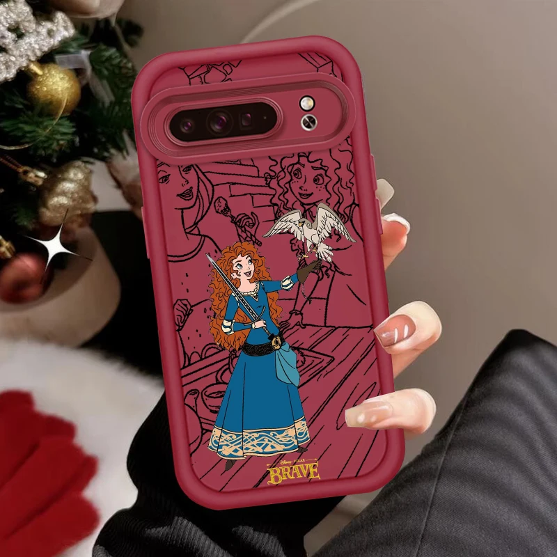 Disney Brave Legend Cartoon For Google Pixel 9 8A 8 7 7A Pro XL 5G Eye Ladder Phone Case Soft TPU Shockproof Cover