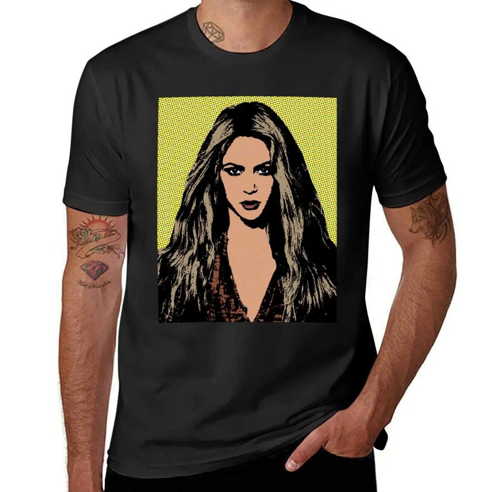 

Shakira pop art T-Shirt vintage clothes vintage mens graphic t-shirts pack