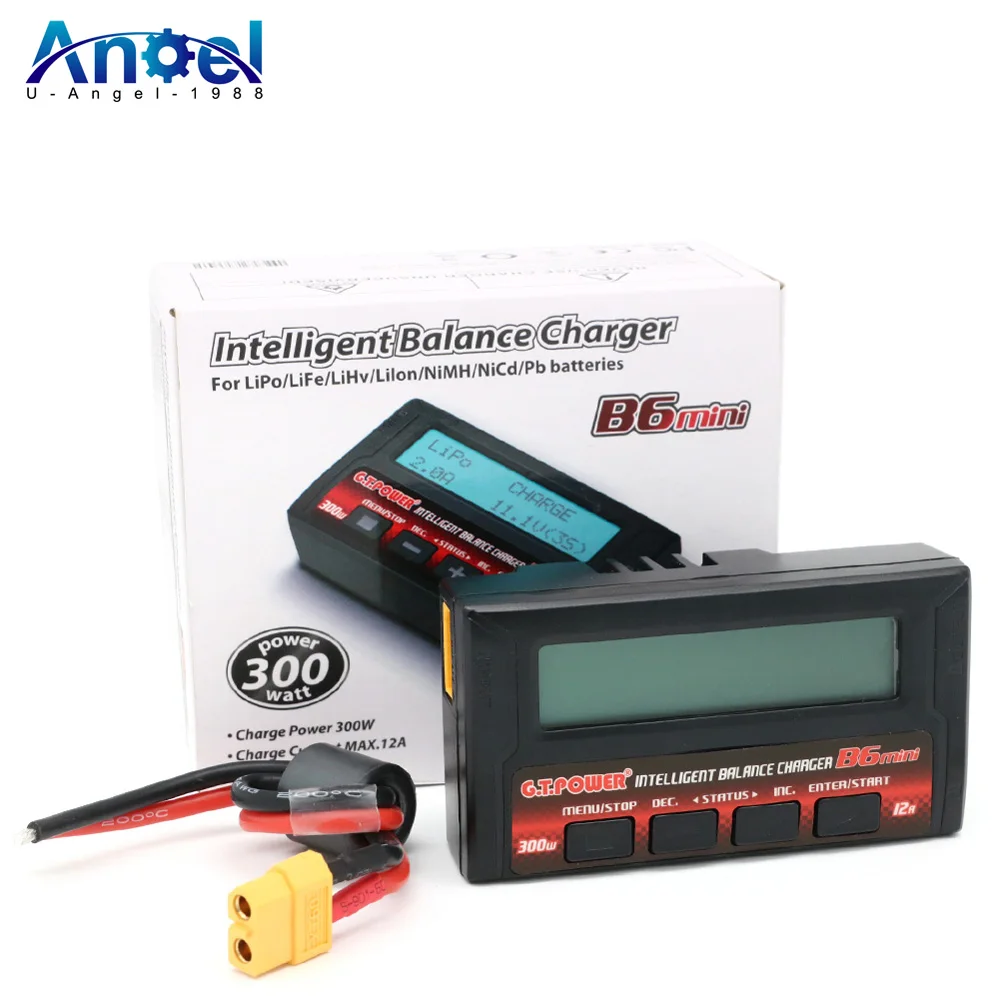 

GT.POWER IMAX B6 MINI Balance Charger Discharger 300W 12A For RC Helicopter Re-peak NiMH NiCD LiHV NiCd PB Li-ion Battery Charge