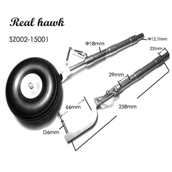 1 Set Aluminium Alloy Anti-Vibration Landing Gear For 50cc ZERO RC Airplane Shock Absorbing aircraft model parts