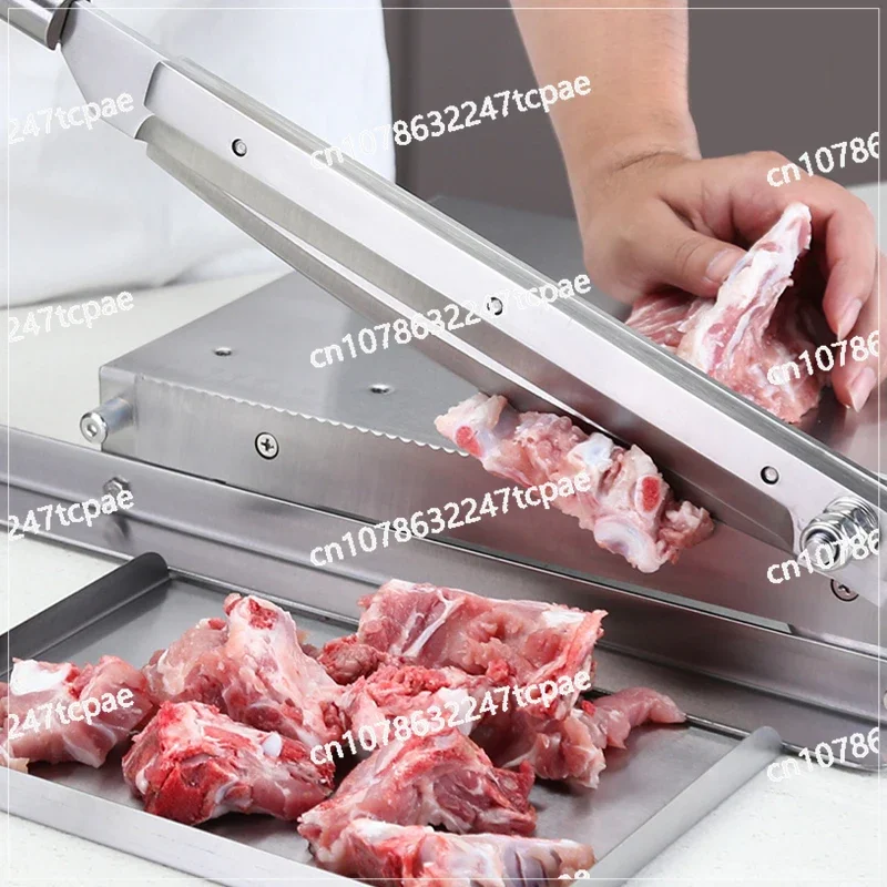 Bone Cutting Machine Household Commercial Meat Slicer Stainless Steel Bone Cutter Chicken Duck Fish Ribs Lamb Chops Guillotine