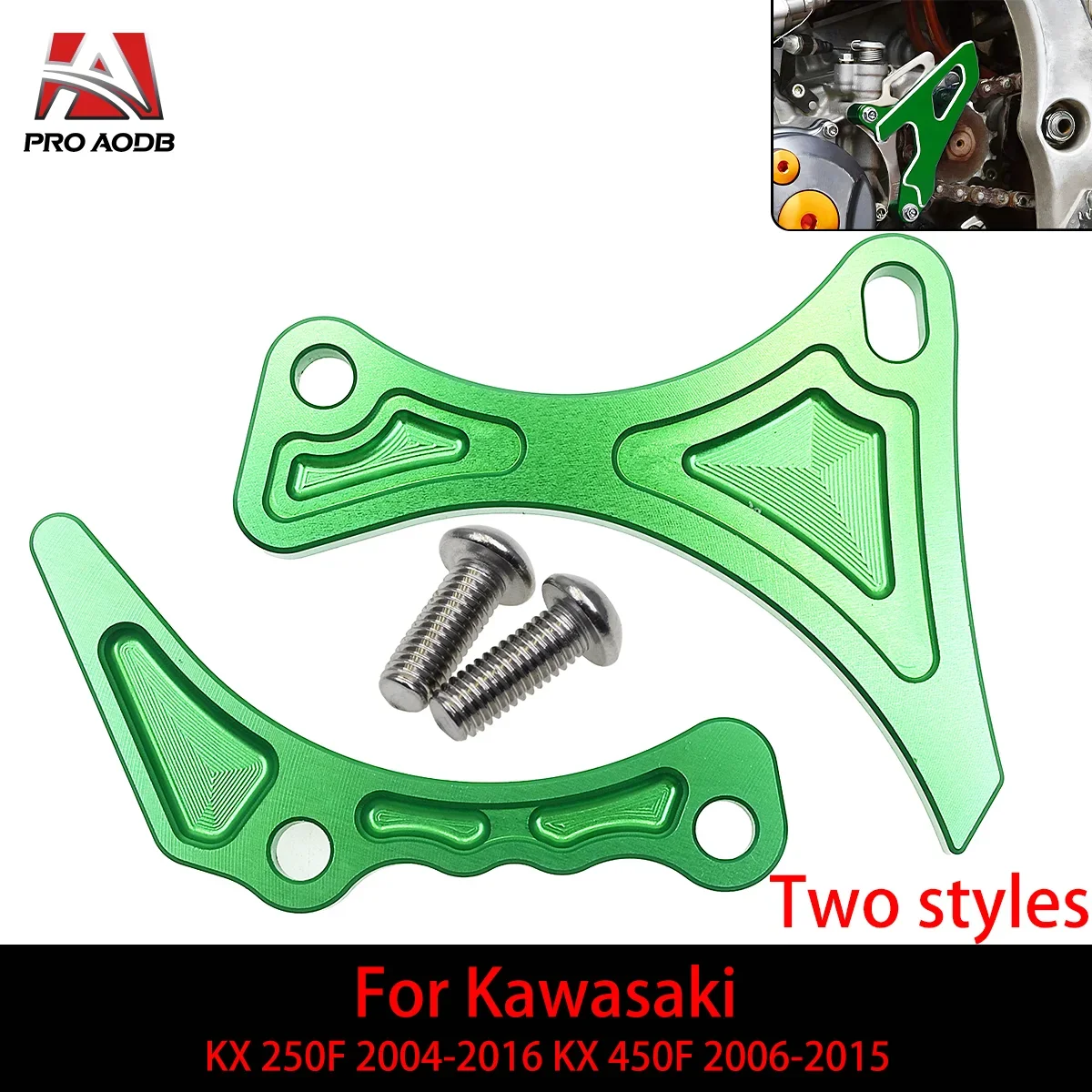 

CNC Motorcycle Guard Cover Chain Sprocket Cover Engine Protector For Kawasaki KX250F 2004-2016 KX450F 2006-2015 Model Motocross