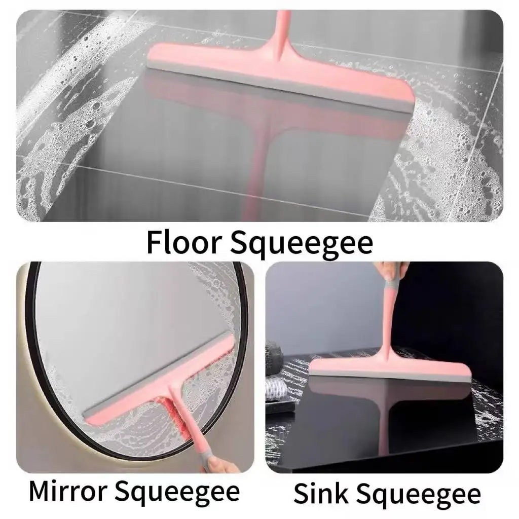 3 Colors Available Glass Squeegee, Bathroom Mirror Water Remover, Countertop Cleaning Squeegee