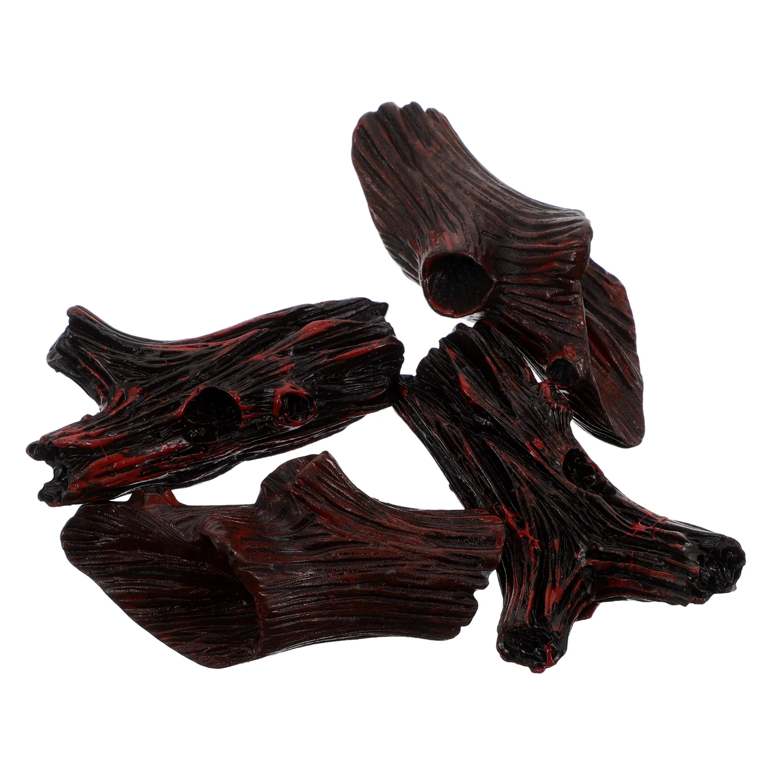 

4 Pcs Tree Stump Ornaments Artificial Plants Home Decor Crafts Micro Scenery Landscape Model Synthetic Resin Bonsai