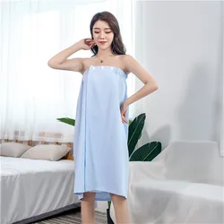 Wearable Waffle Cotton Bath Towel Skirt Wrap, Home Hotel Bath Dress, Sauna Spa Body Robe, Swimming Pool, Shower Towel, 140x80cm