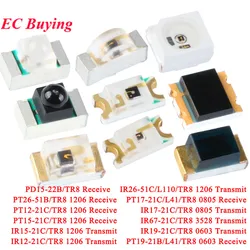 10-20Pcs SMD 1206 0805 0603 3528 940nm IR Receiver Head Infrared Tube Emitting Transmit Diode Sensor PT26-51B IR26-51C PT17-21C