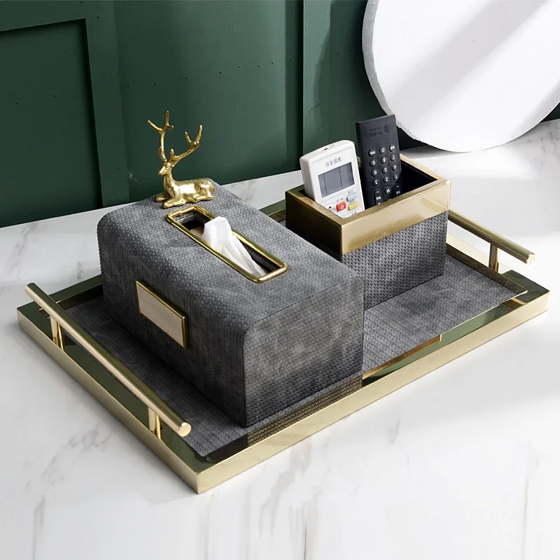 Napkin Paper Towel Holder Home Car Paper Towel Box With Lid Stand Decoration Coffee Table Coffee Table Desktop Organizer tray se