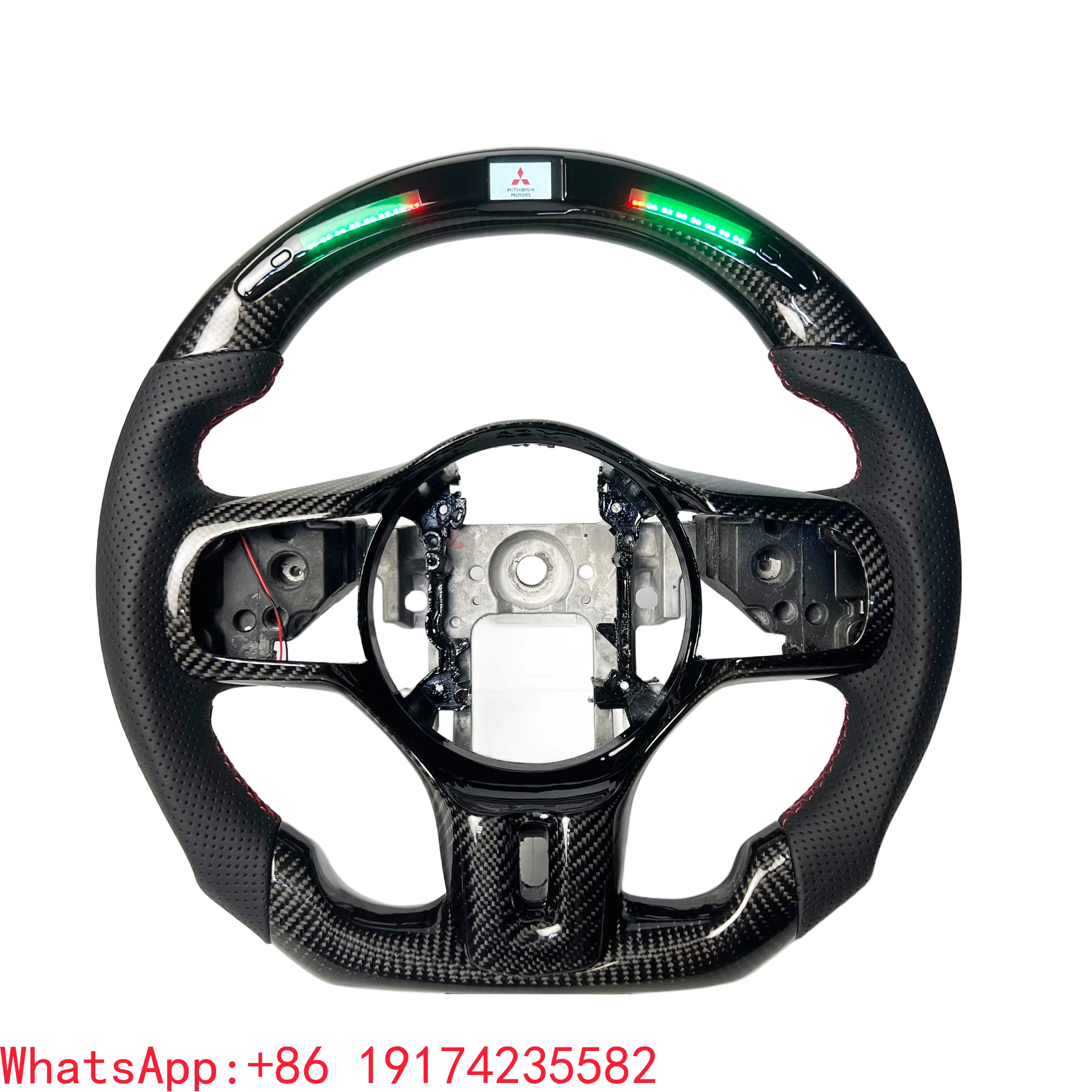 

For Mitsubishi EVO X Personalized Carbon Fiber Steering Wheel LED Display Steering Wheel