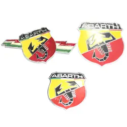 3D aluminium Scorpion ABARTH Emblem Badge Car Side Body posteriore tronco Decor Sticker per Fiat 500 Punto Stilo Pondo Bravo Ducato pani