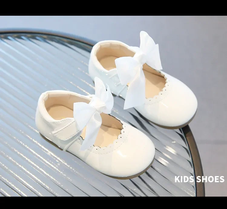 Mädchen-Prinzessinnenschuhe mit Schleife, flache Schuhe für Babys, Kleinkinder und Kinder, für Party, Tanz, Schule, mit Band, Frühling und Herbst, neue Mode, rutschfest, weich – Detail 7