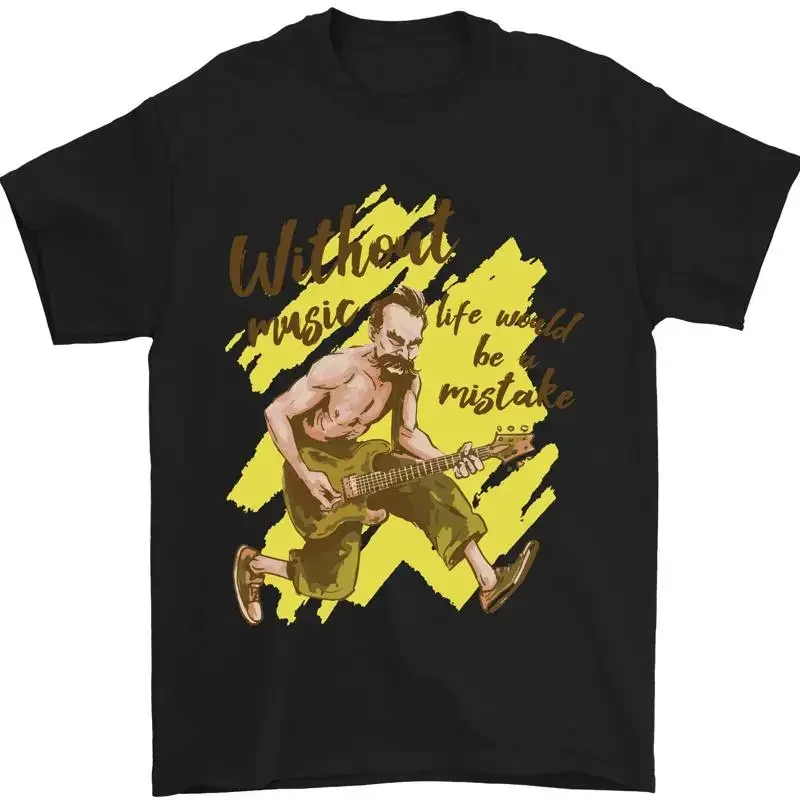 Ohne Musik Leben Würde Be A Fehler Gitarre Herren 100% Baumwolle T shirt