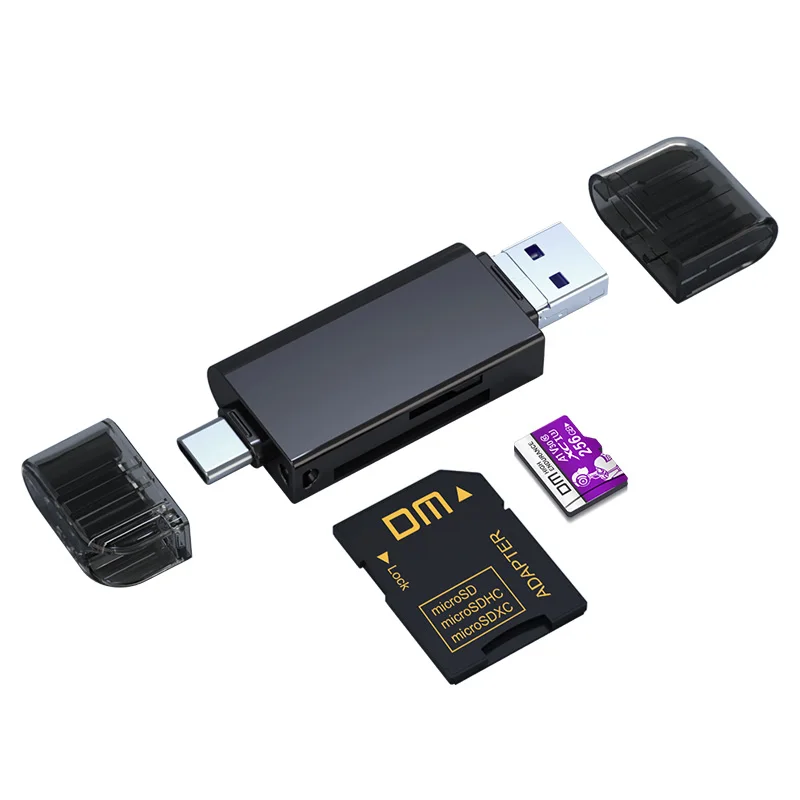 

DM 5 in 1 card reader CR023 SD/TF Muldti card reader with USB lightning and micro usb interface