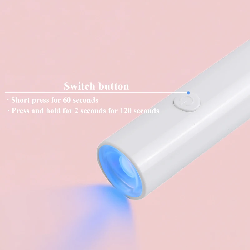 مصباح صغير محمول لتعزيز الأظافر، مصباح جل لطلاء الأظافر، كابل USB، آلة تجفيف الأظافر، مصباح LED صغير محمول بالأشعة فوق البنفسجية للأظافر