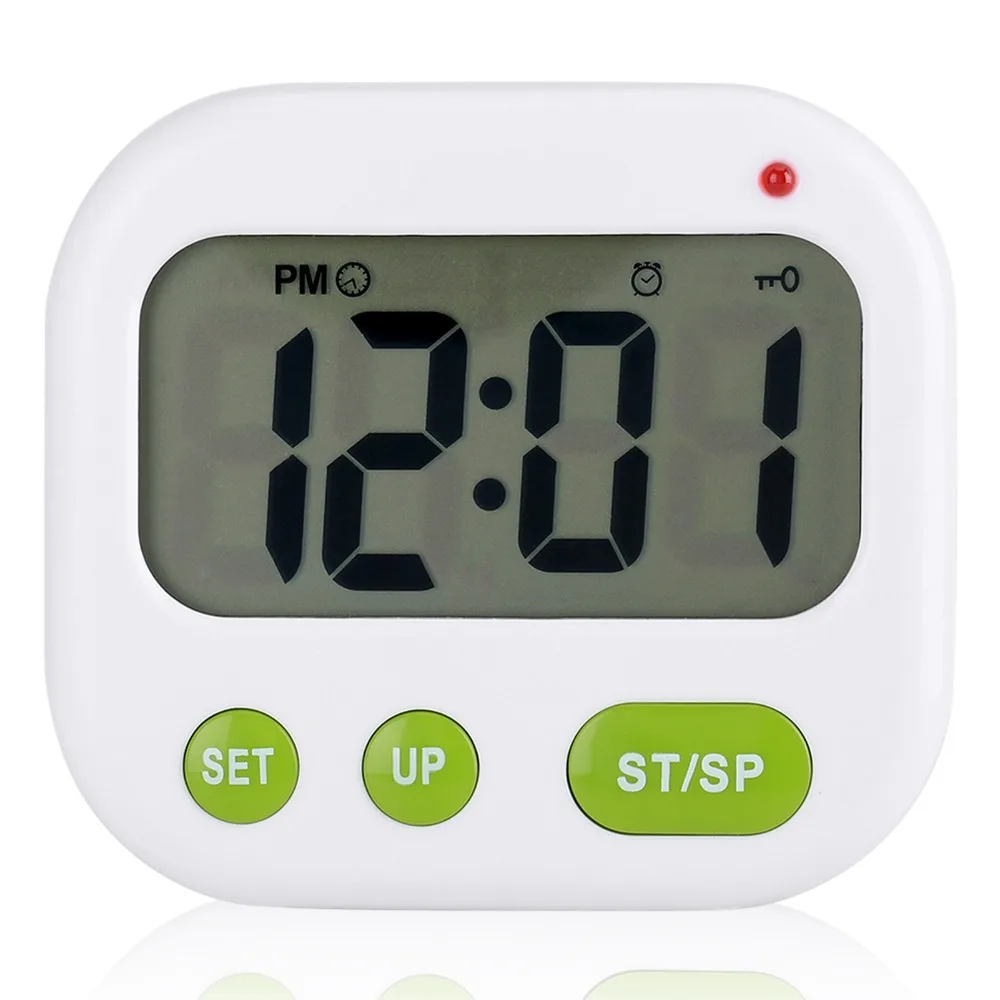 Glow-in-dark Countdown Timer Digital Display Desktop Gadget Digital Timer Luminova Dial Timer Function Alarm Clock Home Gadget