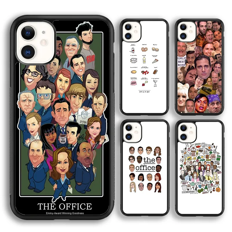 Krajews The Office Crew Collection Phone Case Cover For iPhone 16 15 SE2020 14 6 7 8 plus 11 12 13 pro max coque Shell Fundas