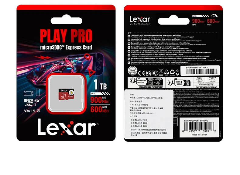 Lexar PLAY PRO MicroSDXC Express Karte 1TB Hochgeschwindigkeits-PCIe Gen3x1 Lesegeschwindigkeit bis zu 900MB/s Speicherkarte für Nintendo Switch 2 – Detail 18
