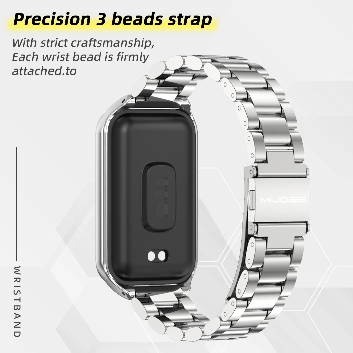 For Amazfit Band 7 Strap Bracelet Metal Watch Band For Huami Amazfit Band 7 Bracelet Global Version Replacement Smart Wristband