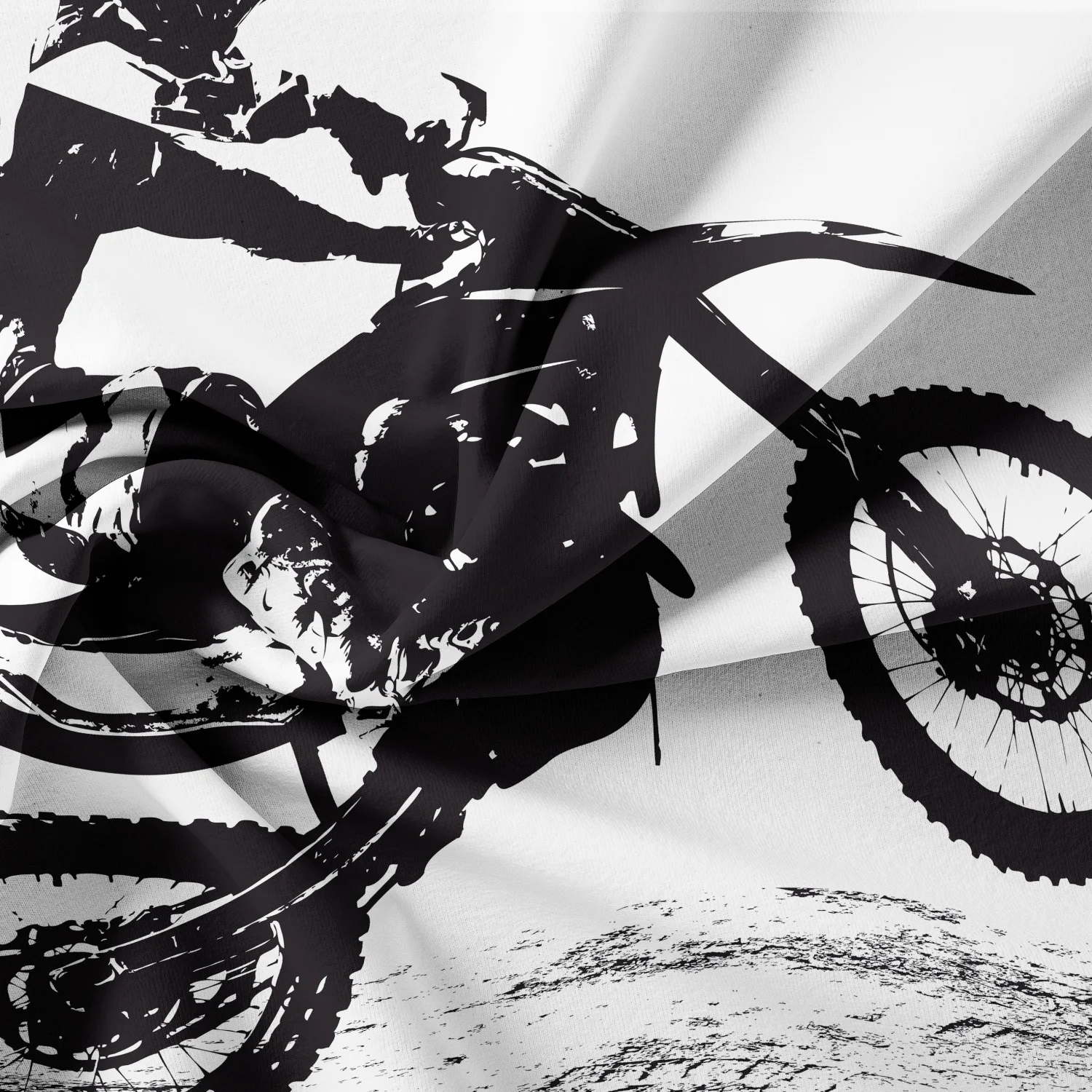 3Pcs Motocross Dirt Bike Print Duvet Cover Set, Off-Road Motorcycle Rider Print Bedding,Soft Microfiber Sporty Masculine Bedding - view 5