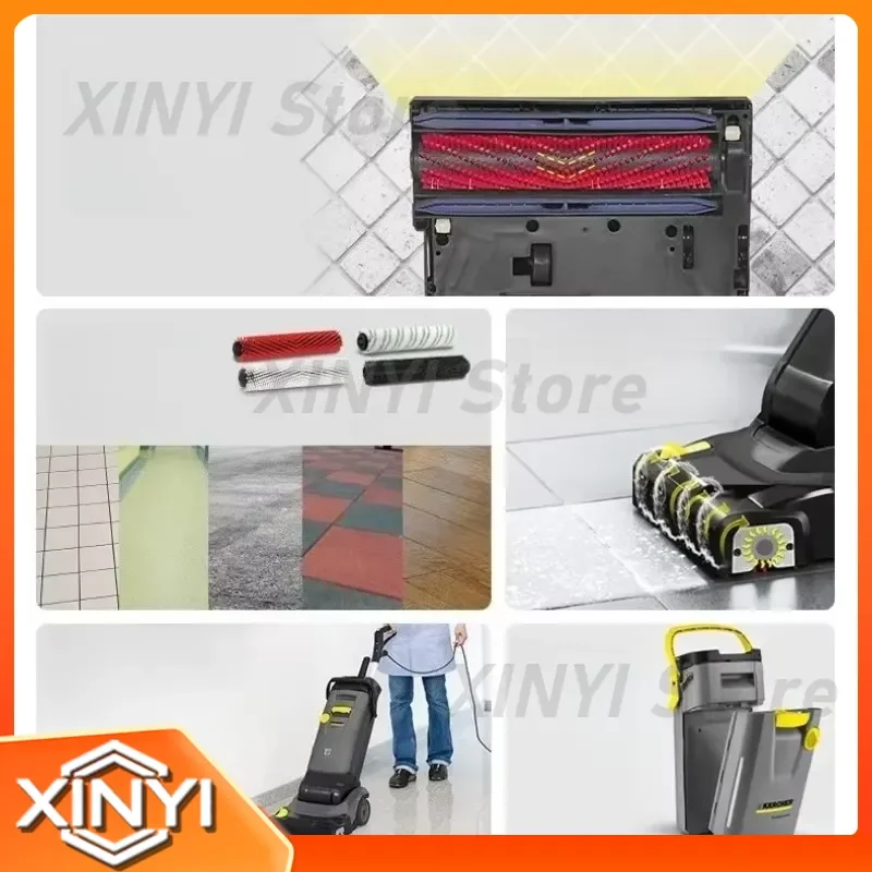 for 820W 230V Walk-Behind Industrial Commercial Floor Scrubber Dryer with 4L Tank 1450RPM for Workshop Warehouse Property