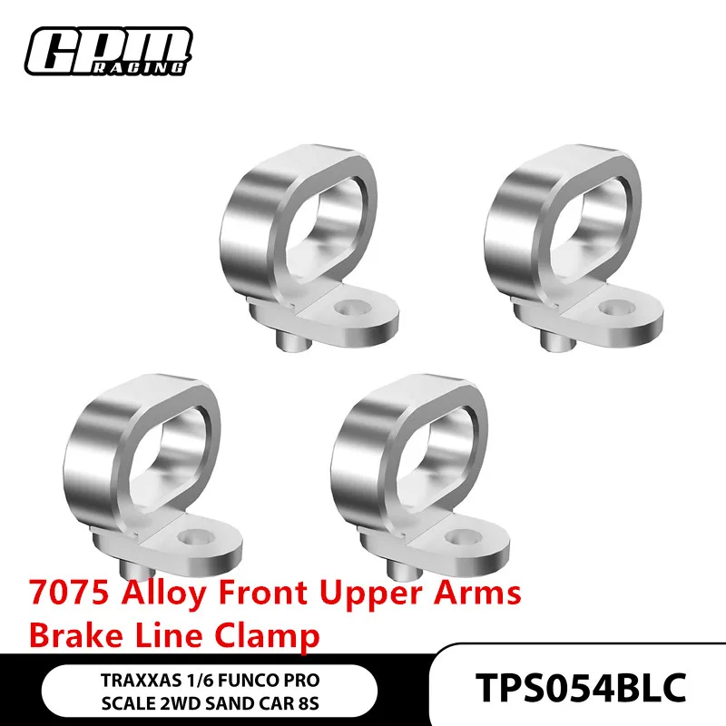 

GPM 7075 Алюминиевый зажим тормозной магистрали передних верхних рычагов для TRAXXAS 1/6 Funco Pro Sand Car 10929