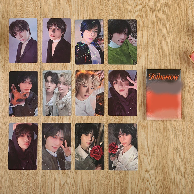 12pcs KPOP Album《TOMORROW》Random Cards SooBin YeonJun TaeHyun Personal Special LOMO Cards BeomGyu Hyuning Fans Collection Gifts