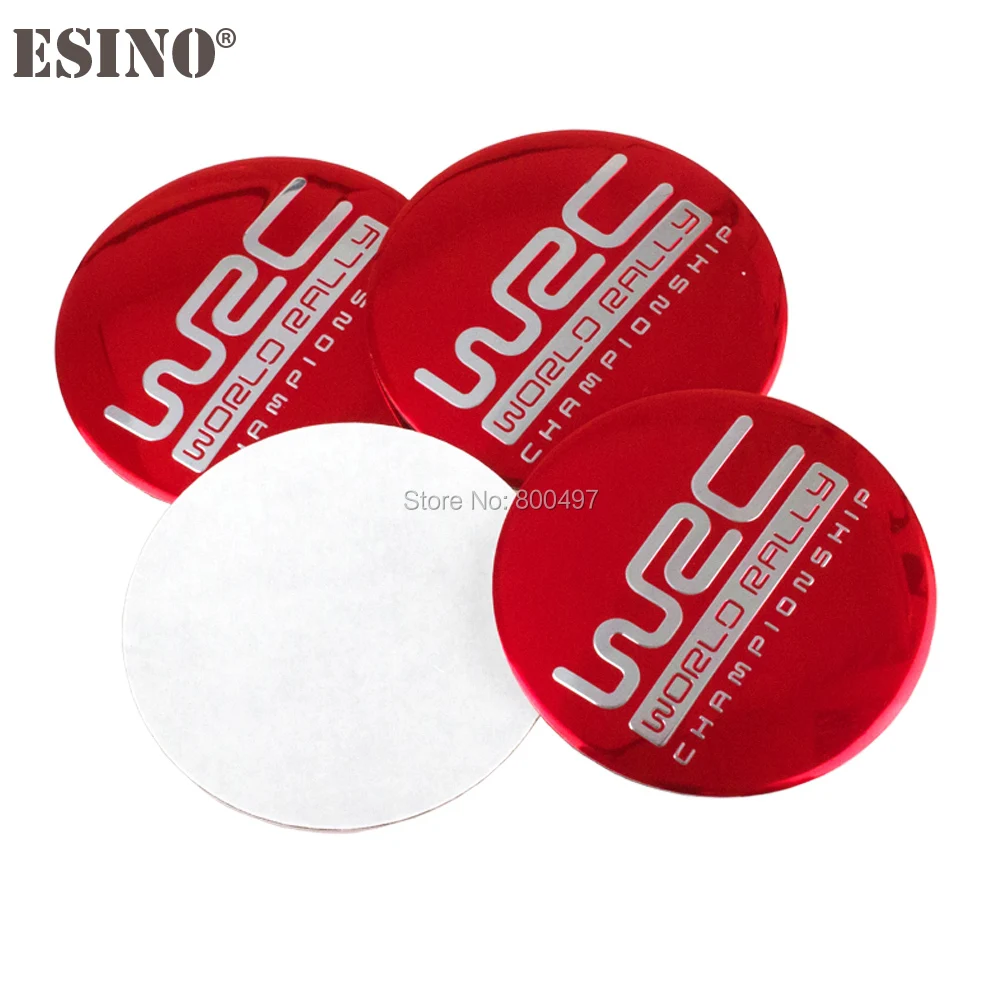 4 × تصفيف السيارة WRC بطولة العالم للرالي ثلاثية الأبعاد معدن سبائك الألومنيوم عجلة غطاء مركزي ملصقات غطاء محور العجلة الشارات شعارات #1