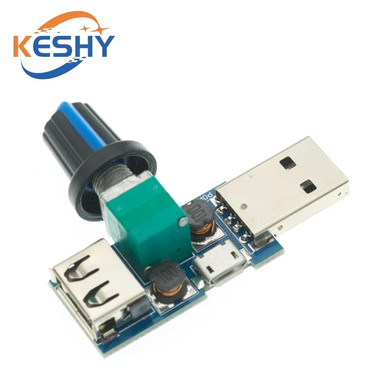 Mini USB Fan Governor Wind Speed Controller Air Volume Regulator Cooling Mute Multi Function Fan Speed Switch Module DC 5V