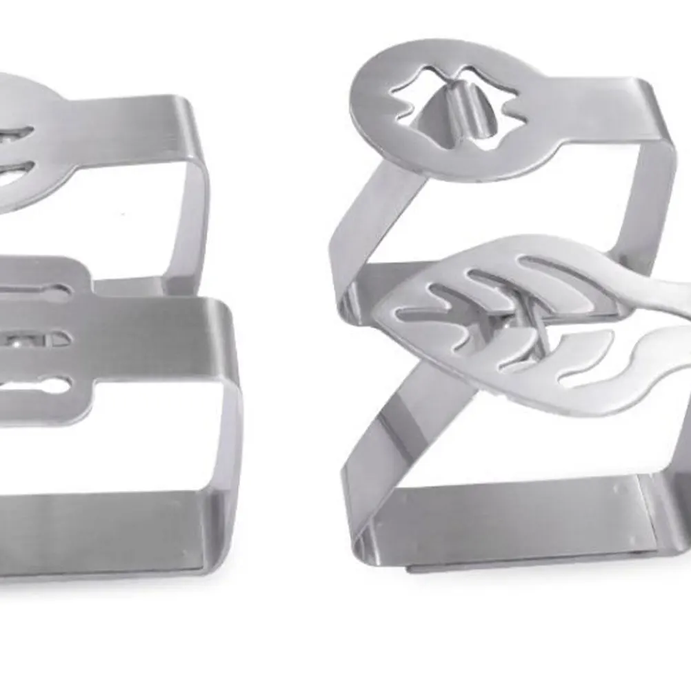 

4pcs Stainless Steel Tablecloth Clips Easy Install Remove Fits 2 5 3 5cm Desktop Home Restaurant Weddings Parties
