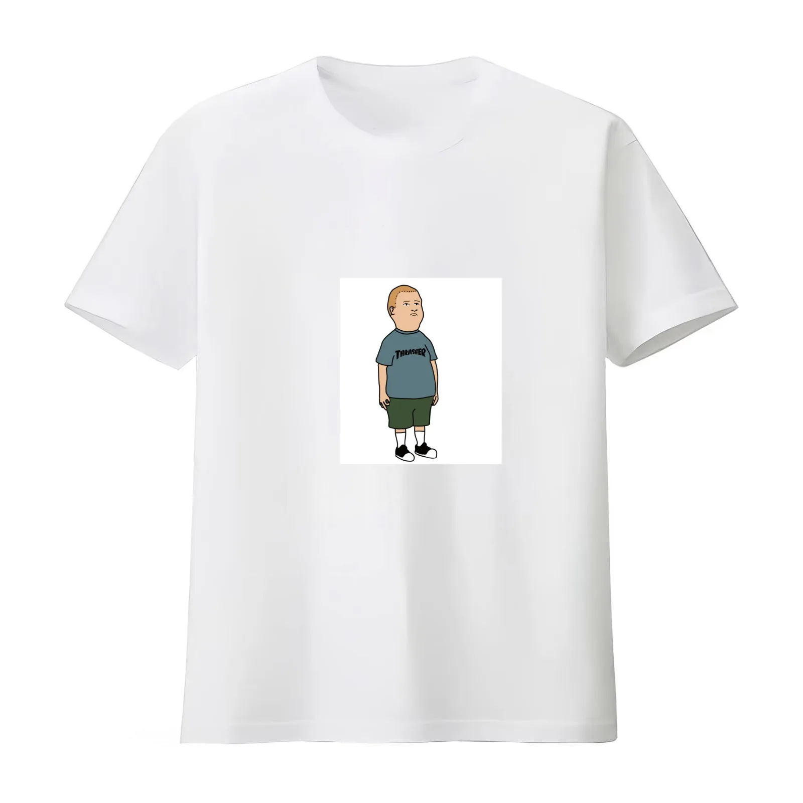 Bobby Hill T-Shirt Summer Casual Cotton Tee Oversized Streetwear Tops Vintage Graphic Print Loose Fit Short Sleeve