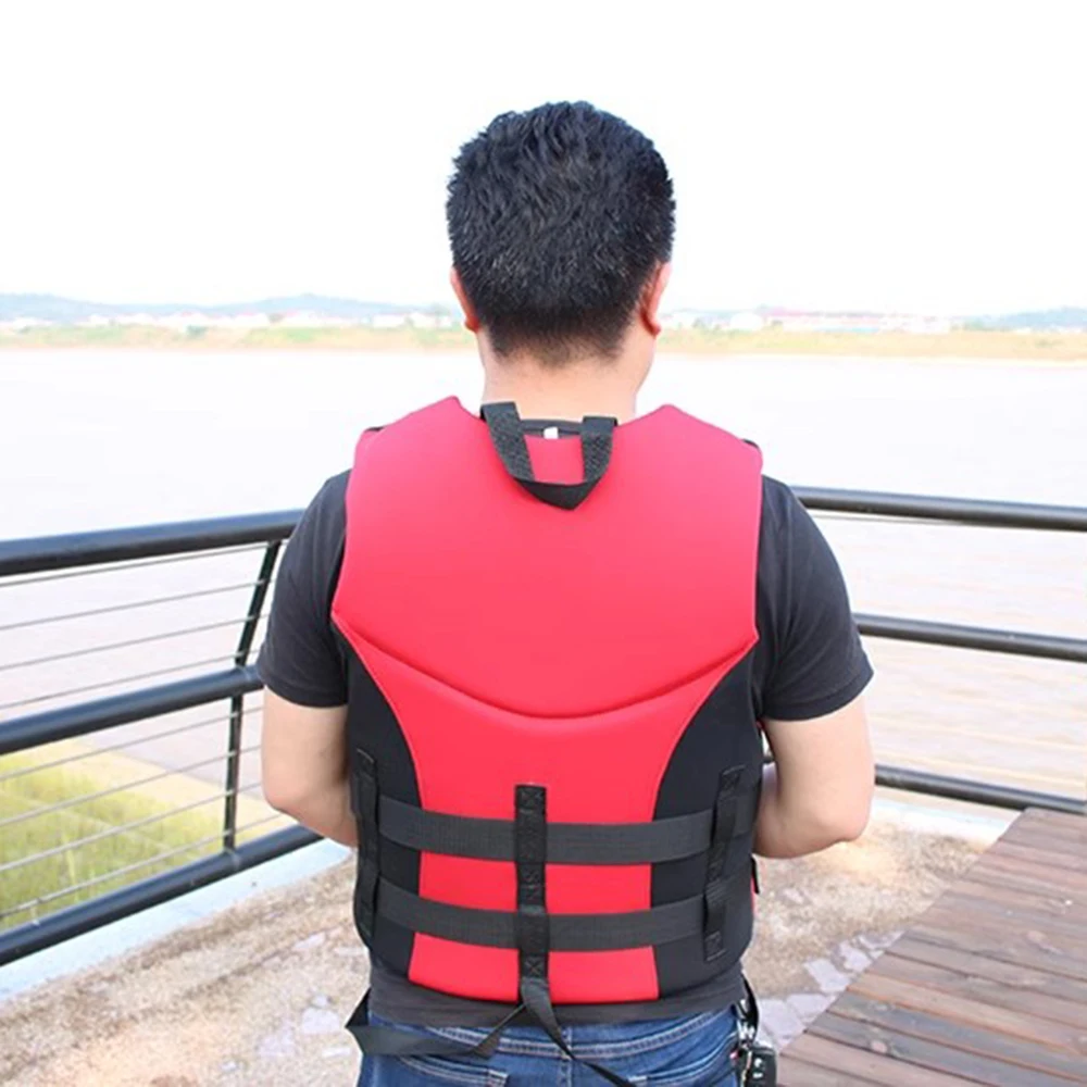 Neoprene Life Jacket For Adults Buoyancy Drifting Safety Life Vest Safety Buckle Jackets Floating Foam for Surfing Sailboard