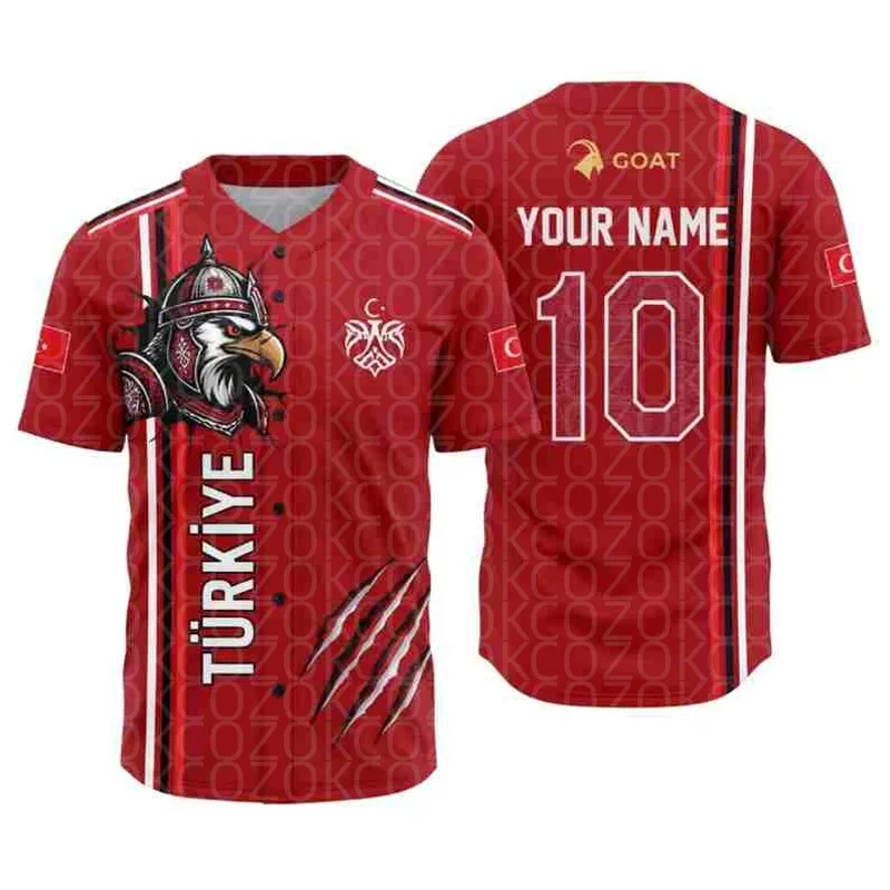 Custom Animal National elements Baseball Jersey for Men Women Short Sleeve JerseyShirt Team Shirts Hip Hop Unisex Tops