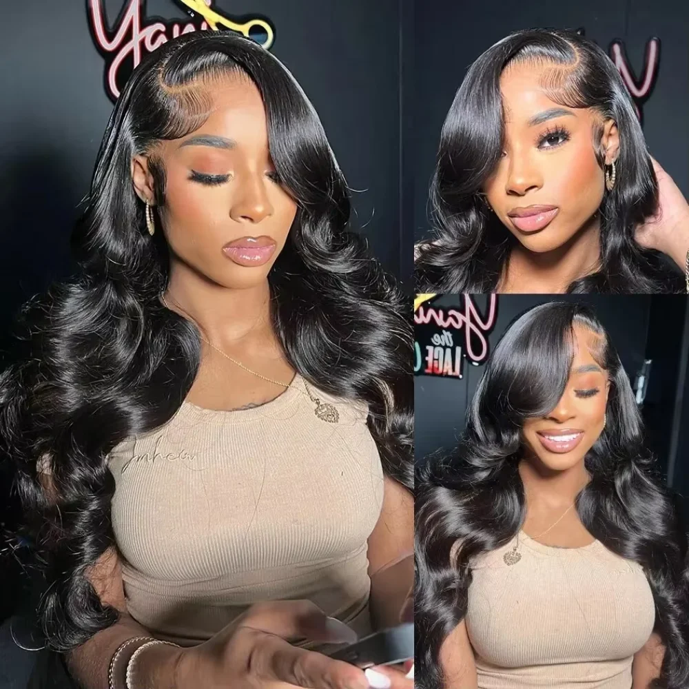 50 52 Long Inch Body Wave Wig 200 Density Frontal Human Hair 13x4 13x6 HD Transparent Lace Front Pre Plucked Wig For Black Women