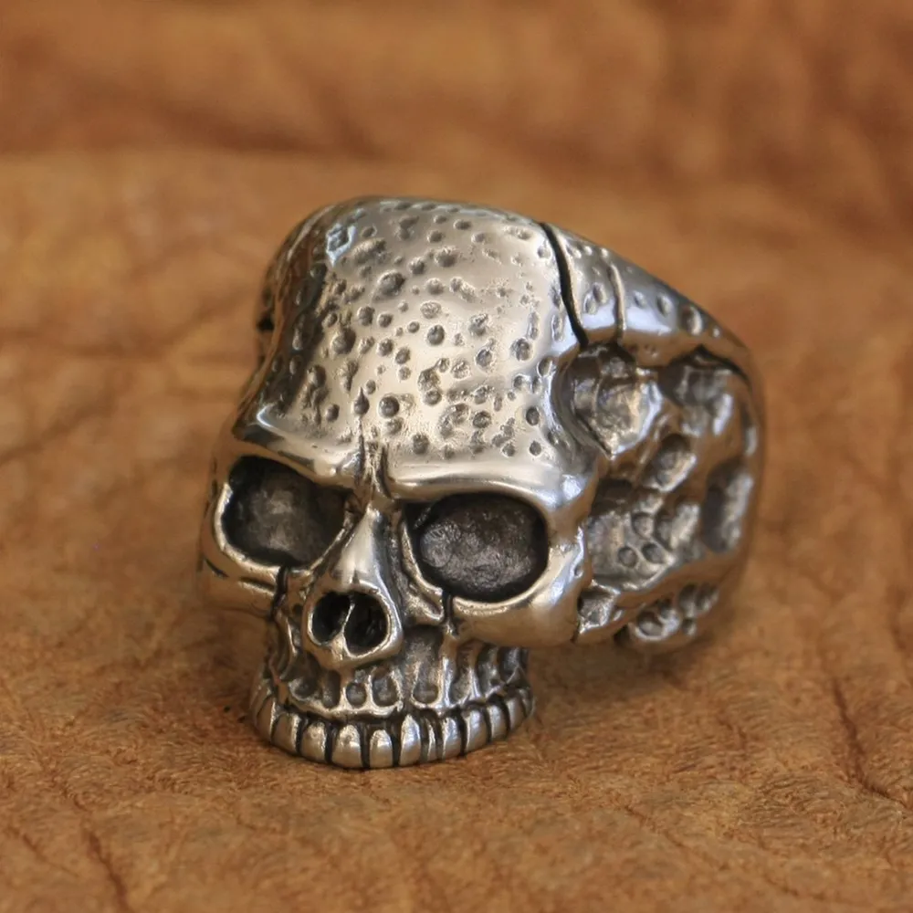 Details Cupronickel Skull Ring Biker Rock Punk Jewelry CP118 US Size 7~15