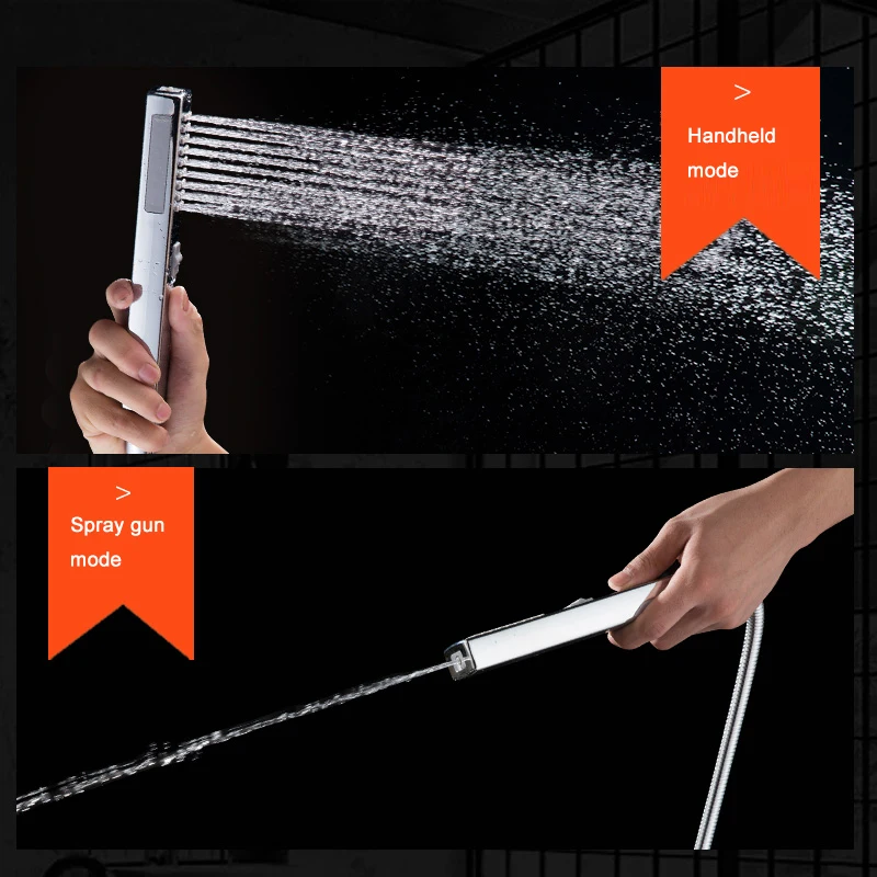 BAKALA shower head hand-held rain two function ABS shower bathroom shower accessories pressurized water-saving shower faucet