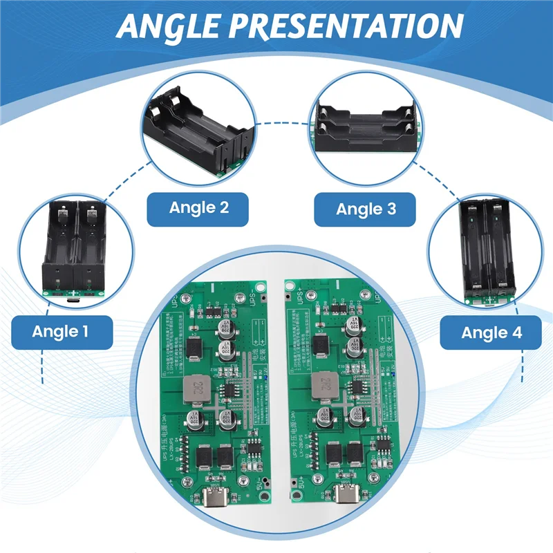 2 قطعة 15 واط 3A عالية الطاقة 18650 بطارية ليثيوم شحن وحدة 12 فولت شحن مجلس UPS محول طاقة غير منقطع