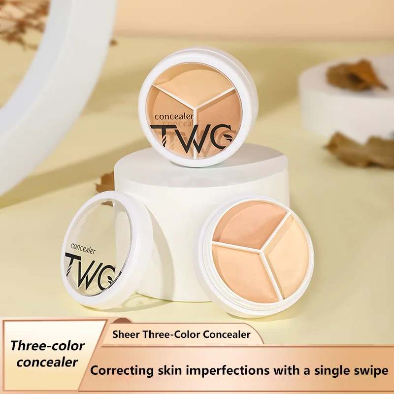 3 ألوان كونسيلر يغطي كامل الهالات السوداء علامات حب الشباب البقع المسيل للدموع الفراء كريم خافي عيوب البشرة سطع حتى كريم أساس البشرة جديد #1