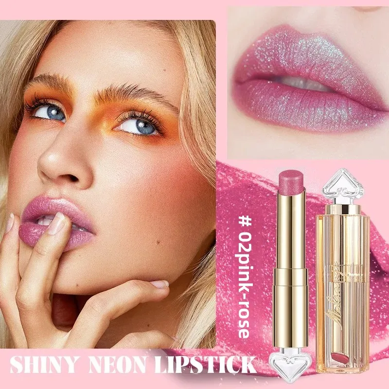 5-Farben-Glitzer, farbwechselndes Lippenstift-Set, langlebig, Antihaft-Becher, feuchtigkeitsspendend, Reparatur, einfach zu färben, erhellt die Haut für den Alltag