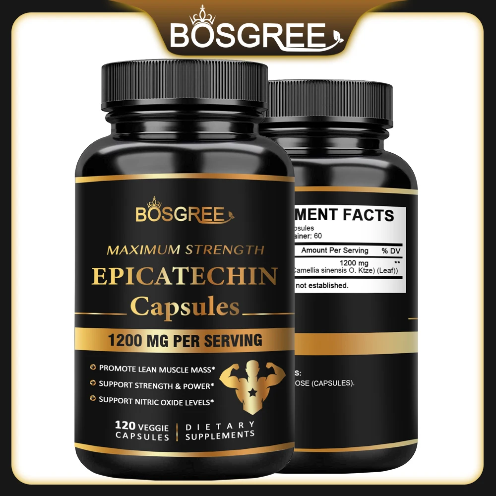 Epicatechin Capsules - Protein Synthesis, Athletic Ability, Strength, and Lean Muscle Support - Carnosine Inhibitors Supplements