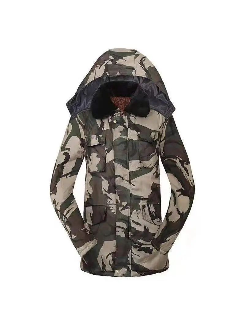 جديد الرجال معطف عسكري مموه ort Thi الدافئة القطن الشتاء Jaet حماية العمل التخزين البارد شمال شرق الباردة والدليل على